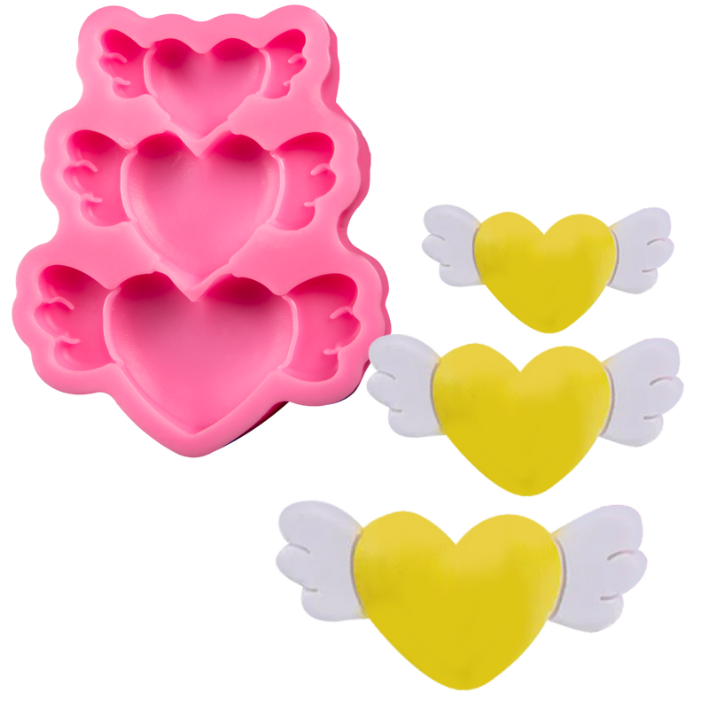 Hot Pink The Clay Studio Love Feather Silicone Mould for Polymer Clay and Resin 9x7.7x1.4cm Resin Craft Moulds