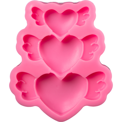 Hot Pink The Clay Studio Love Feather Silicone Mould for Polymer Clay and Resin 9x7.7x1.4cm Resin Moulds