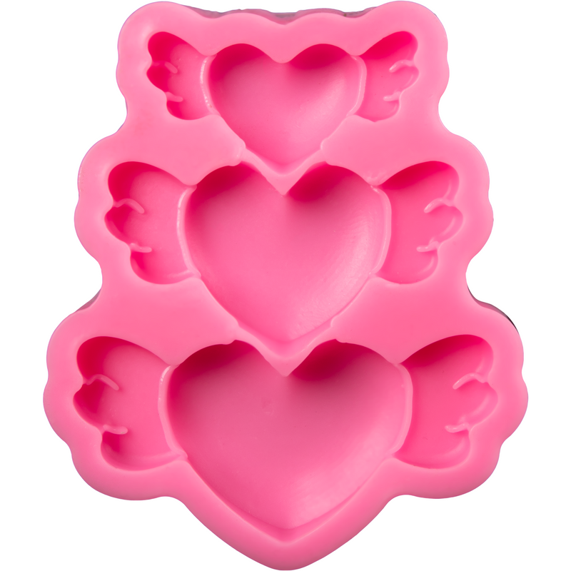 Hot Pink The Clay Studio Love Feather Silicone Mould for Polymer Clay and Resin 9x7.7x1.4cm Resin Craft Moulds