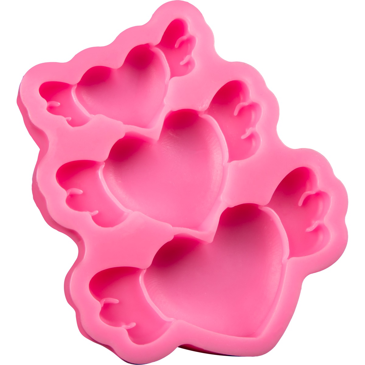 Hot Pink The Clay Studio Love Feather Silicone Mould for Polymer Clay and Resin 9x7.7x1.4cm Resin Moulds