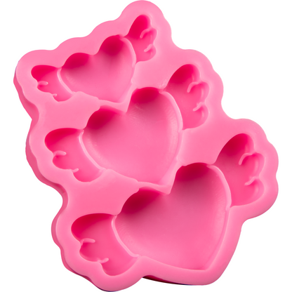 Hot Pink The Clay Studio Love Feather Silicone Mould for Polymer Clay and Resin 9x7.7x1.4cm Resin Moulds