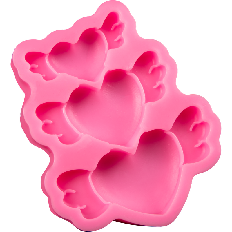 Hot Pink The Clay Studio Love Feather Silicone Mould for Polymer Clay and Resin 9x7.7x1.4cm Resin Craft Moulds