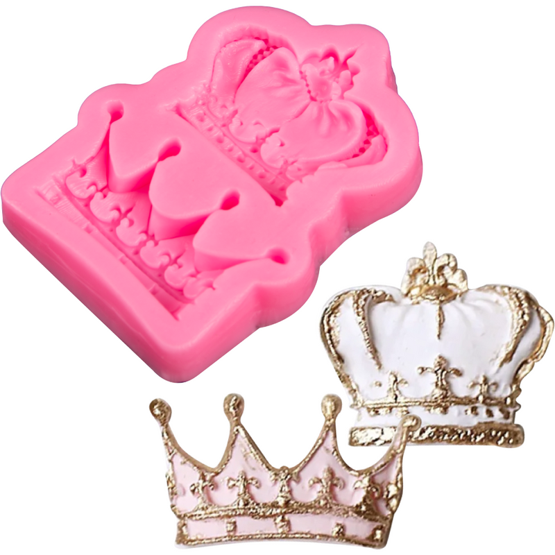 Pale Violet Red The Clay Studio Double Crown Silicone Mould for Polymer Clay and Resin 7x4.5x1cm Resin Craft Moulds