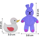 Medium Slate Blue The Clay Studio Cartoon Rabbit And Little Yellow Duck Silicone Mould for Polymer Clay and Resin 7.5x9x1.2cm Resin Craft Moulds