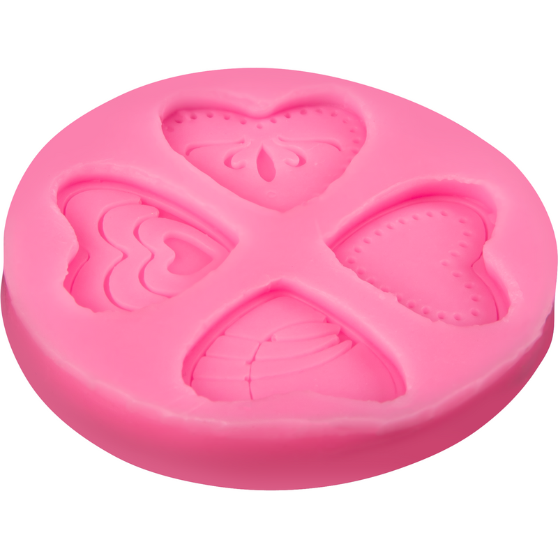 Hot Pink The Clay Studio Heart Silicone Mould for Polymer Clay and Resin 5.5x0.5cm Resin Craft Moulds