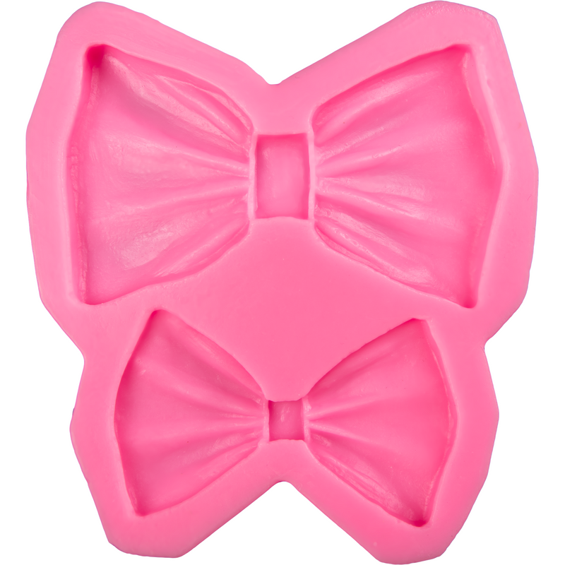 Hot Pink The Clay Studio Double Bows Silicone Mould for Polymer Clay and Resin 11.8x10.7x1cm Resin Craft Moulds