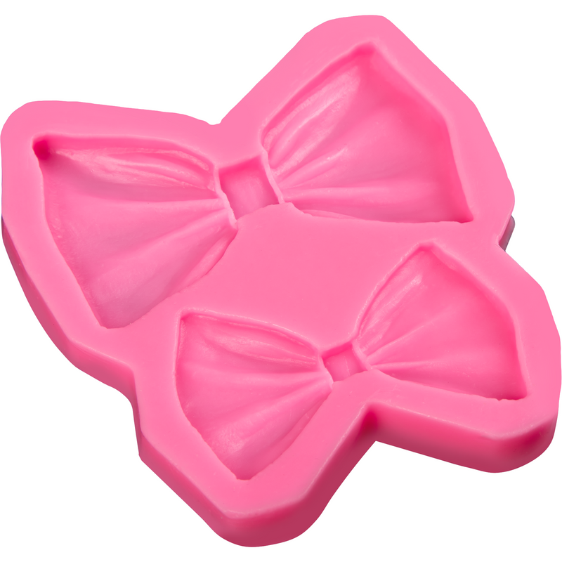 Hot Pink The Clay Studio Double Bows Silicone Mould for Polymer Clay and Resin 11.8x10.7x1cm Resin Craft Moulds