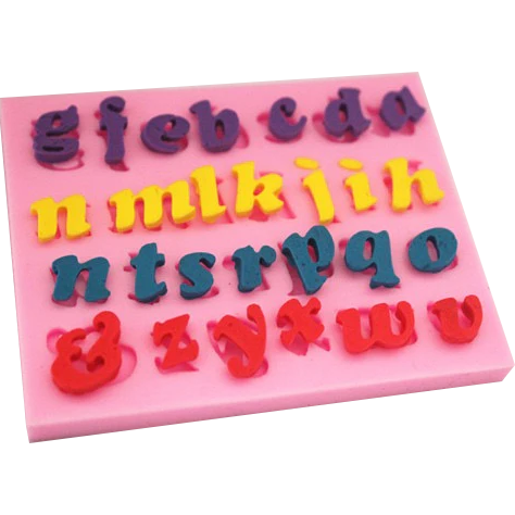 Light Pink The Clay Studio Lower Case Letters Silicone Mould for Polymer Clay and Resin 7.7x6.1x0.5cm Moulds