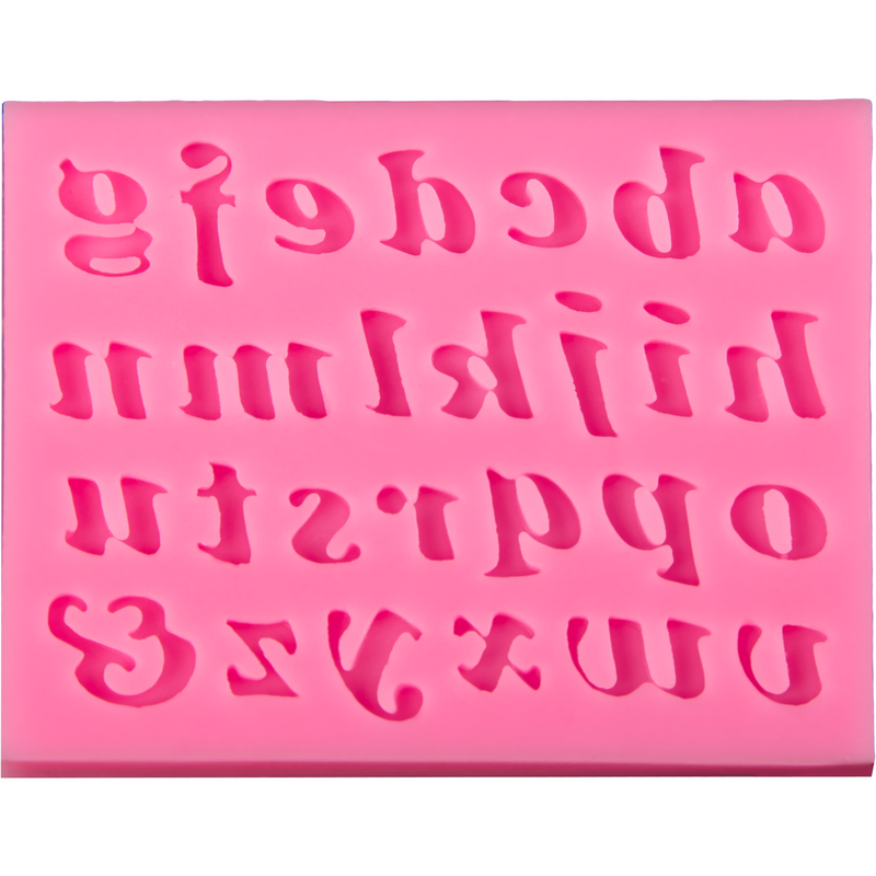 Hot Pink The Clay Studio Lower Case Letters Silicone Mould for Polymer Clay and Resin 7.7x6.1x0.5cm Moulds