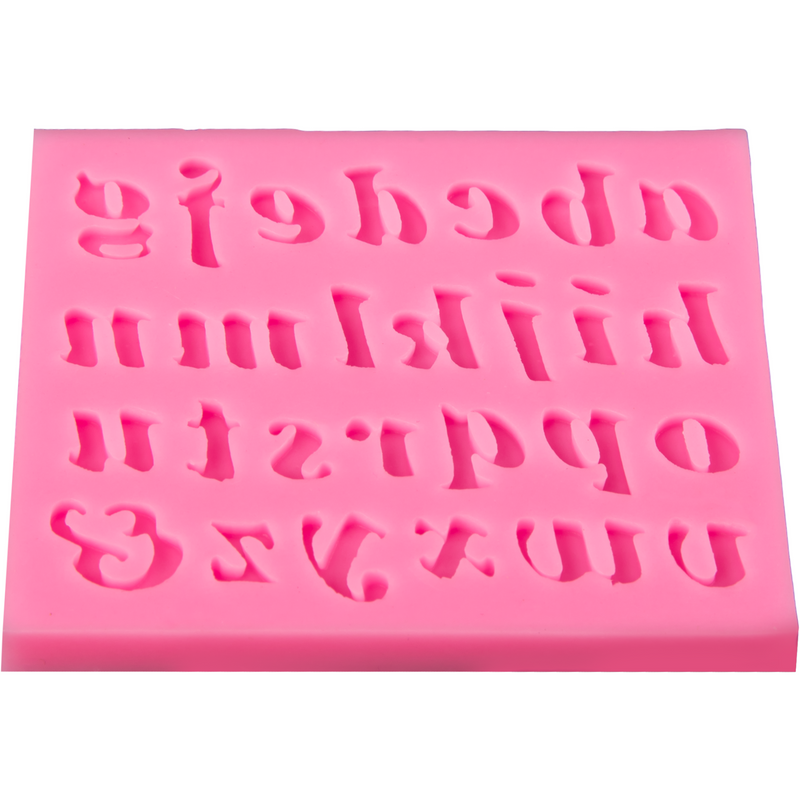 Hot Pink The Clay Studio Lower Case Letters Silicone Mould for Polymer Clay and Resin 7.7x6.1x0.5cm Moulds