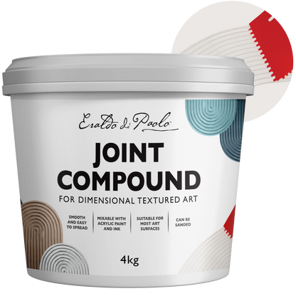 Light Gray Eraldo di Paolo Joint Compound for Textured Art 4kg Mediums