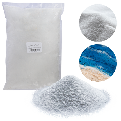 Light Gray Eraldo di Paolo Sugar White Fine Quartz Sand (0.5-1.0mm) for Texture Art 2kg Mediums
