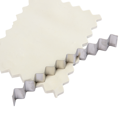 Light Gray The Clay Studio Large Wave Clay Cutting Blade 11 x 2cm 1 piece Modelling Tools & Accessories