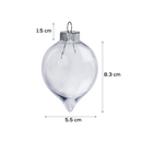 Light Gray Make A Merry Christmas Plastic Clear Drop Baubles 100mm 4 Pack Christmas