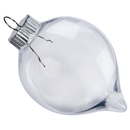 Light Gray Make A Merry Christmas Plastic Clear Drop Baubles 100mm 4 Pack Christmas