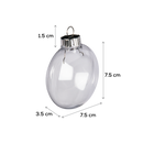Light Gray Make A Merry Christmas Clear Plastic Flat Baubles 80mm 4 Pack Christmas