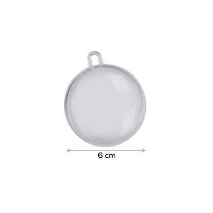 Gray Make A Merry Christmas Plastic Fillable Bauble 60mm 4 Pack Christmas