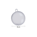 Gray Make A Merry Christmas Plastic Fillable Bauble 60mm 4 Pack Christmas
