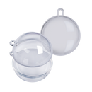 Light Gray Make A Merry Christmas Plastic Fillable Bauble 60mm 4 Pack Christmas