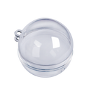 Light Gray Make A Merry Christmas Plastic Fillable Bauble 60mm 4 Pack Christmas