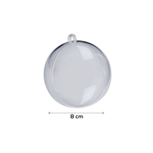 Light Gray Make A Merry Christmas Plastic Fillable Bauble 80mm 4 Pack Christmas