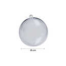Light Gray Make A Merry Christmas Plastic Fillable Bauble 80mm 4 Pack Christmas