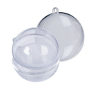 Light Gray Make A Merry Christmas Plastic Fillable Bauble 80mm 4 Pack Christmas