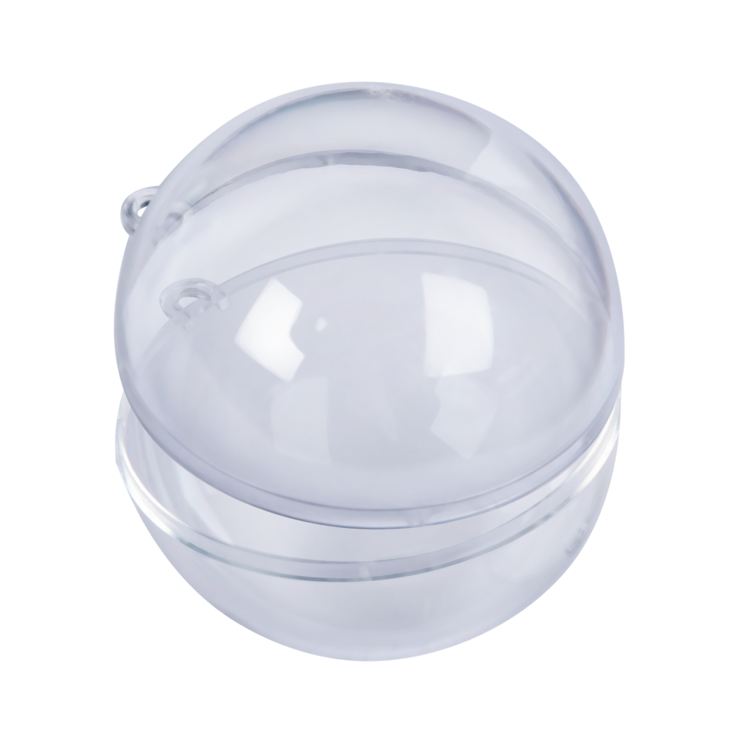Light Gray Make A Merry Christmas Plastic Fillable Bauble 80mm 4 Pack Christmas