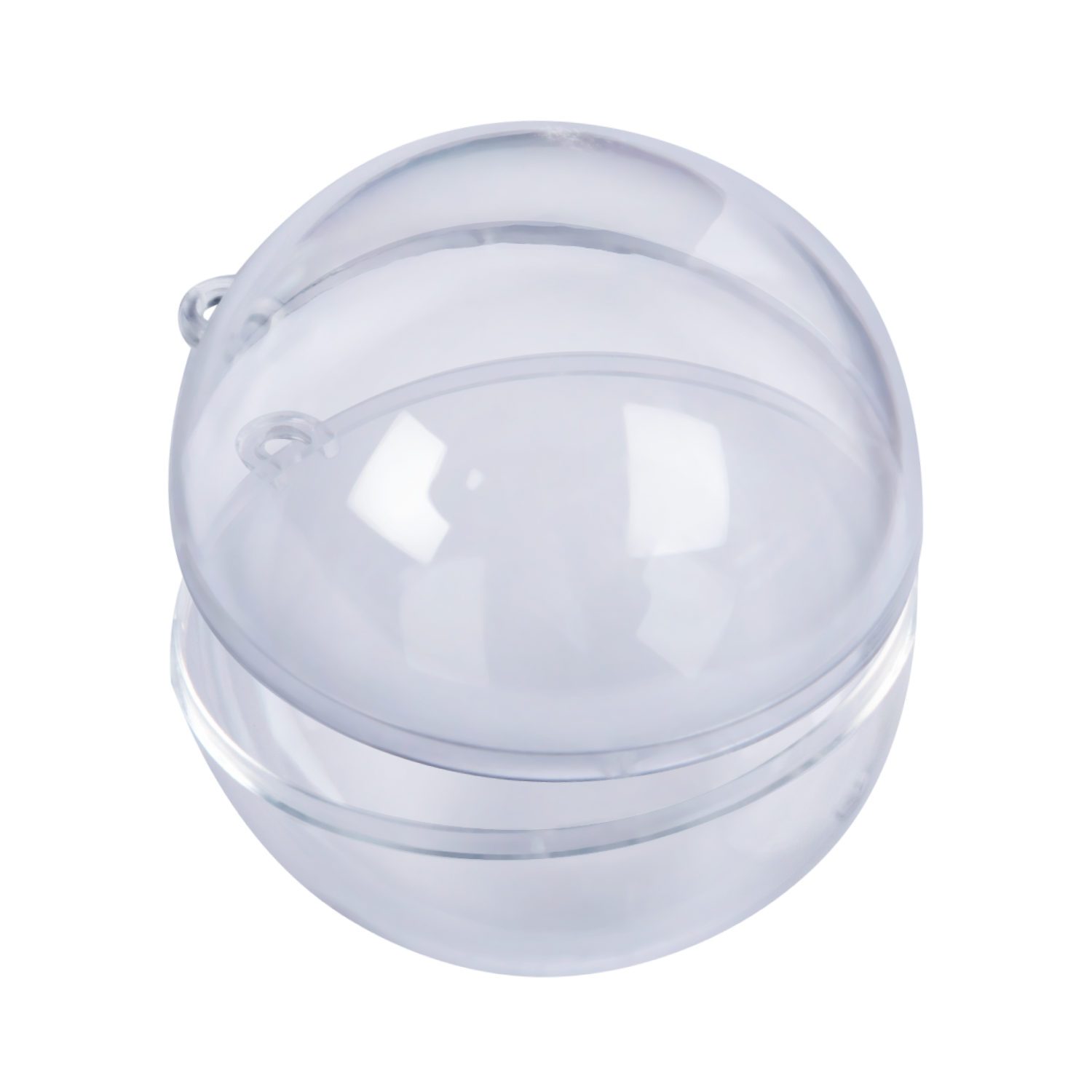 Light Gray Make A Merry Christmas Plastic Fillable Bauble 80mm 4 Pack Christmas