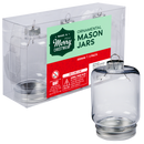 Gray Make A Merry Christmas Plastic Mason Jar Ornament 100mm 3 Pack Christmas