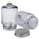 Gray Make A Merry Christmas Plastic Mason Jar Ornament 100mm 3 Pack Christmas