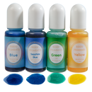Dark Slate Gray Urban Crafter Resin Pearlescent   Dye 10ml (4 Pieces) for Epoxy Resin Sapphire, Blue, Yellow, Green Resin Dyes, Pigments & Colours