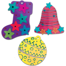 Maroon Teacher's Choice Cut Out Ornaments Asst 20Pcs - Wht Christmas