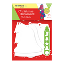 Light Goldenrod Teacher's Choice Cut Out Ornaments Asst 20Pcs - Wht Christmas