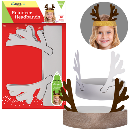 Gray Teacher's Choice Reindeer Headband 12Pk Christmas