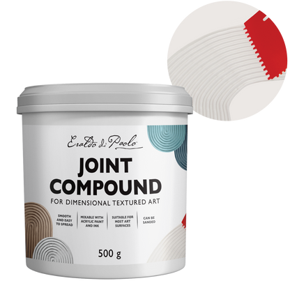 Light Gray Eraldo di Paolo Joint Compound for Textured Art 500g Mediums