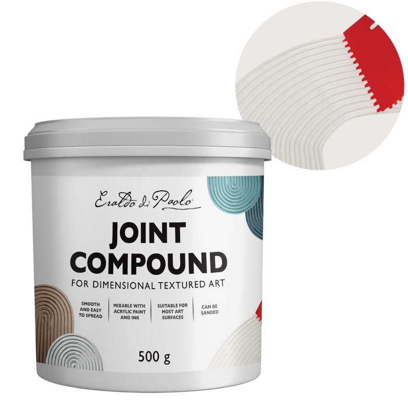 Light Gray Eraldo di Paolo Joint Compound for Textured Art 500g Acrylic Paints