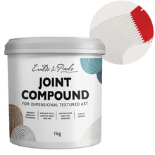 Light Gray Eraldo di Paolo Joint Compound for Textured Art 1kg Mediums