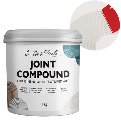 Light Gray Eraldo di Paolo Joint Compound for Textured Art 1kg Mediums