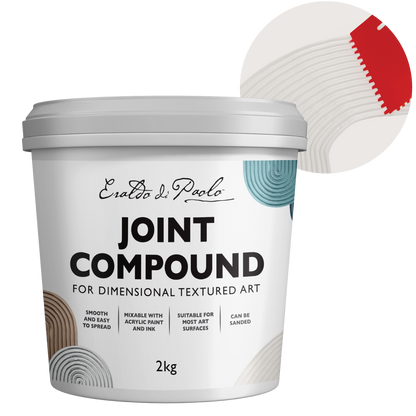 Light Gray Eraldo di Paolo Joint Compound for Textured Art 2kg Mediums
