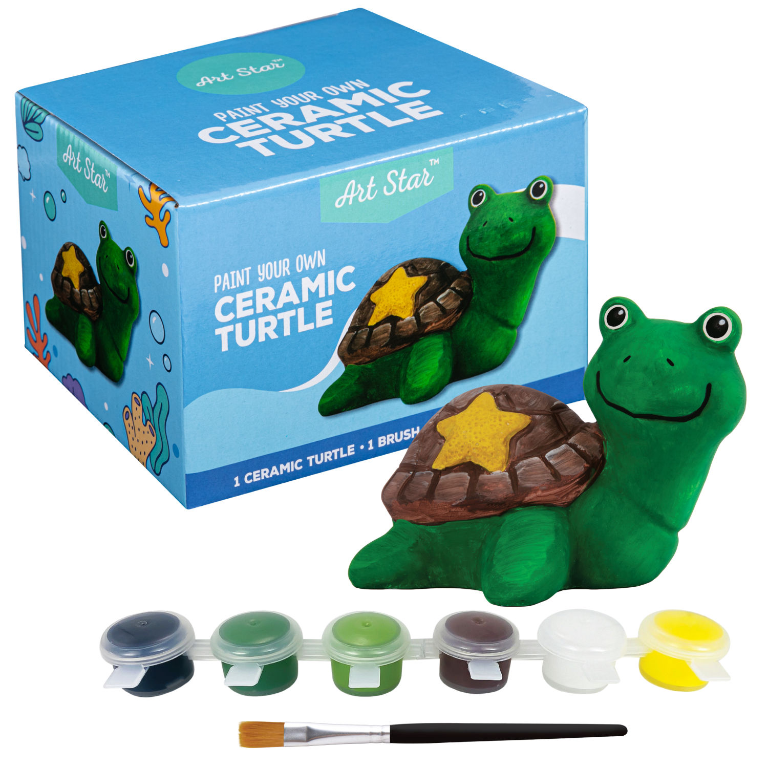 Cornflower Blue Art Star Paint Your Own Ceramic Turtle Kids Activites