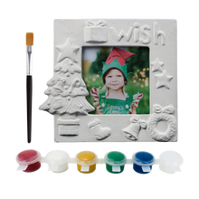 Gray Art Star Christmas Paint Your Own Ceramic Photo Frame Kit Kids Activites