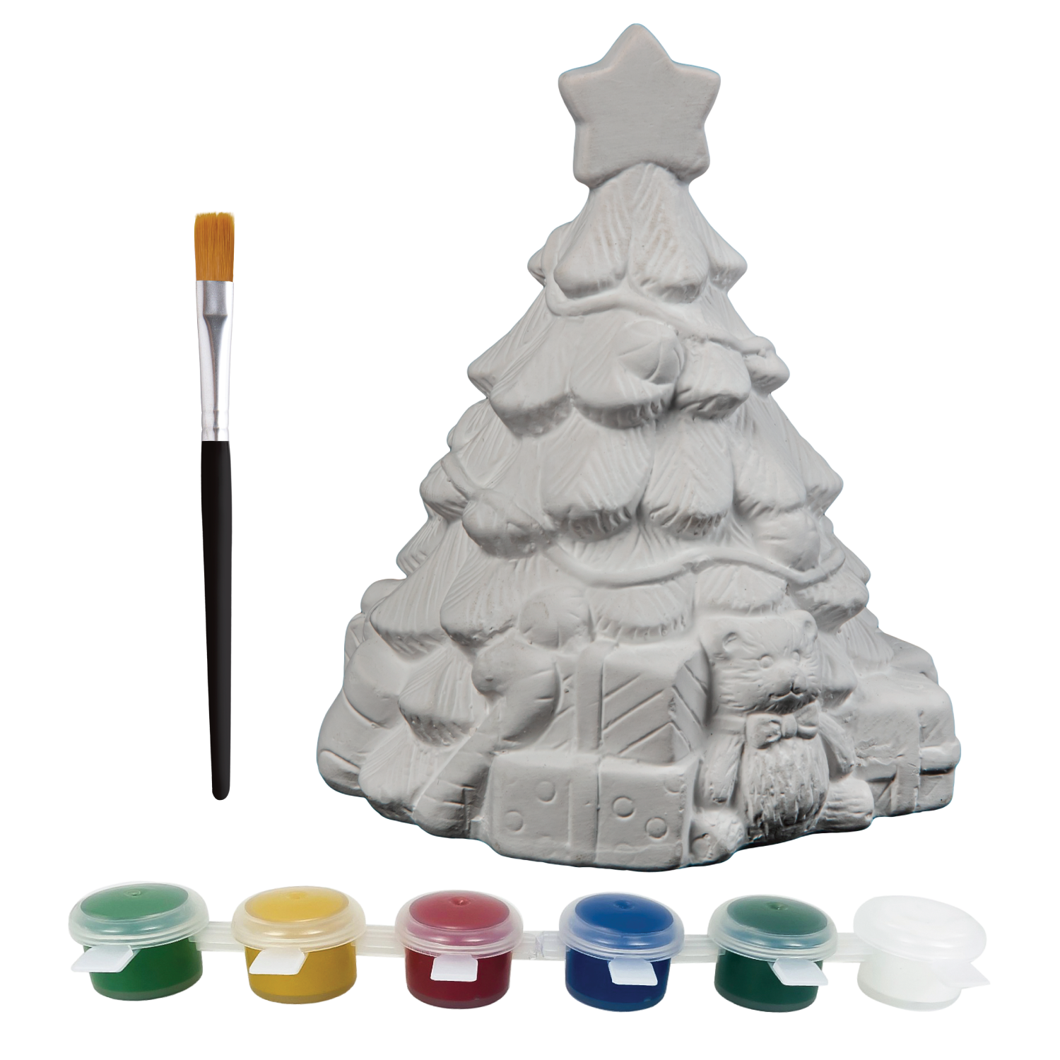 Gray Art Star Christmas Paint Your Own Ceramic Tree Decoration Kit Kids Activites