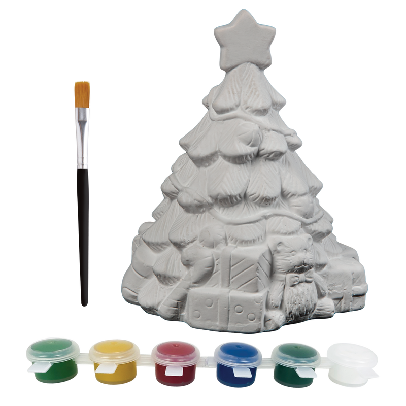 Gray Art Star Christmas Paint Your Own Ceramic Tree Decoration Kit Kids Activites