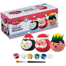 Light Gray Art Star Christmas Paint Your Own Ceramic Character Ornament Kit Kids Activites