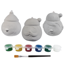 Gray Art Star Christmas Paint Your Own Ceramic Character Ornament Kit Kids Activites