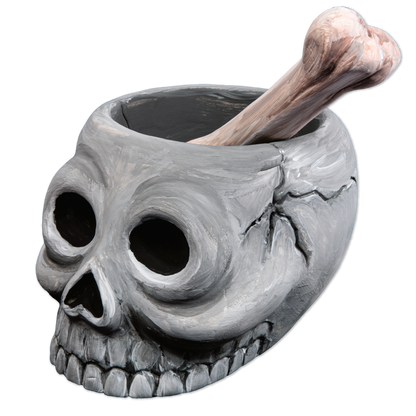 Dark Gray Art Star Halloween Paint Your Own Ceramic Skull and Bone Cruicible (11.1 x 13.5 x 9.2cm) Kids Activites