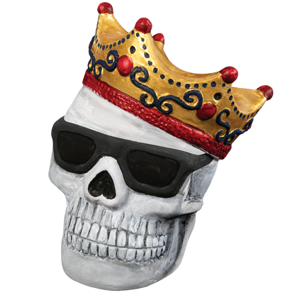 Gray Art Star Halloween Paint Your Own Ceramic Skull with Crown Decoration (15.2 x 11.2 x 12.1cm) Kids Activites