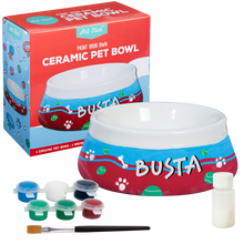 Steel Blue Art Star Paint Your Own Ceramic Pet Bowl (17.8 x 17.8 x 6.5cm) Kids Activites