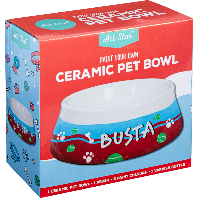 Tomato Art Star Paint Your Own Ceramic Pet Bowl (17.8 x 17.8 x 6.5cm) Kids Activites